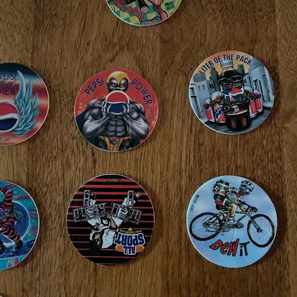 Vintage 37 POGS Big Slam 1995 Pepsi Mountain Dew Sport Collection - Picture 7 of 11